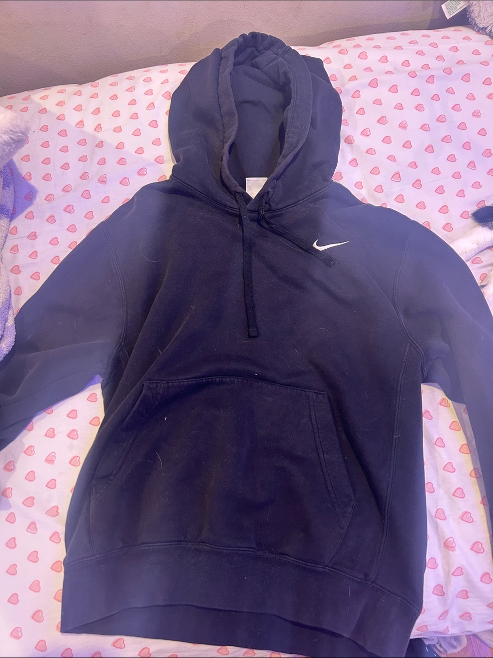 Nike Black Hoodie with White Swoosh